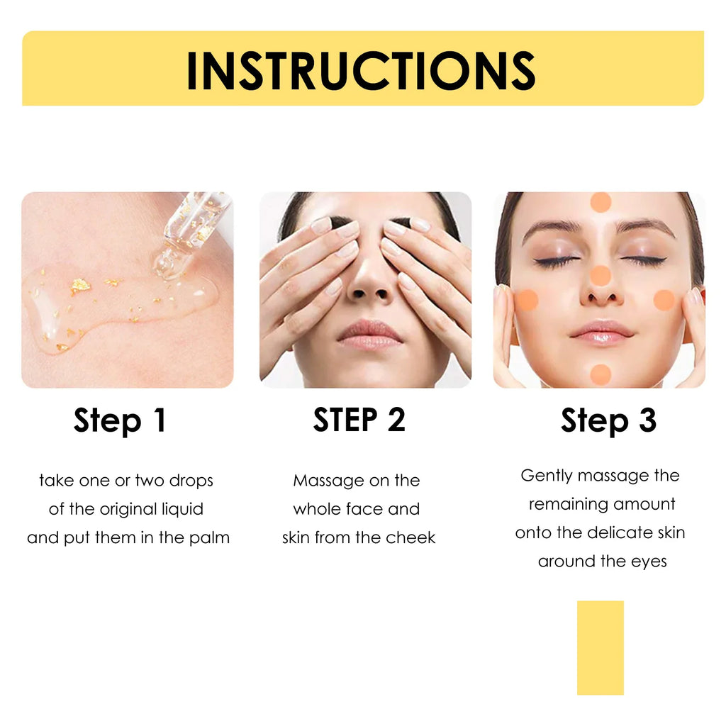 24K Gold Collagen Serum anti Wrinkle Lifting Firming  Face Essence Anti-Agi-Ng Brightening Moisturizing Skin Care