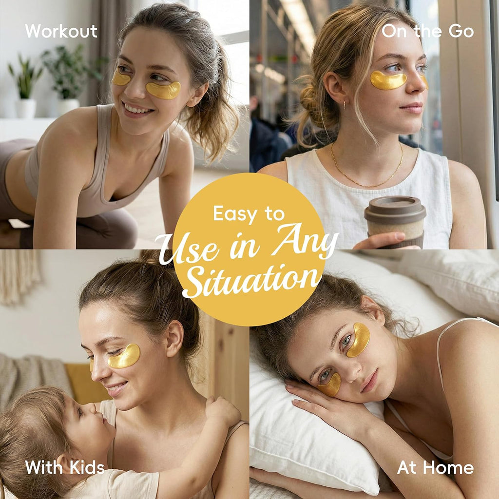 Collagen Eye Patches, Snail Collagen Eye Mask, for Puffy Eyes and Dark Circles, Hydrating & Soothing, Nourishing & Non Irritating Eye Mask, for All Skin Types. (Snail Collagen Eye Mask-5 Pairs)