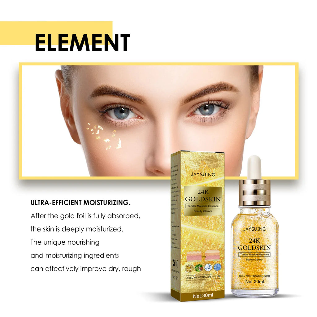 24K Gold Collagen Serum anti Wrinkle Lifting Firming  Face Essence Anti-Agi-Ng Brightening Moisturizing Skin Care