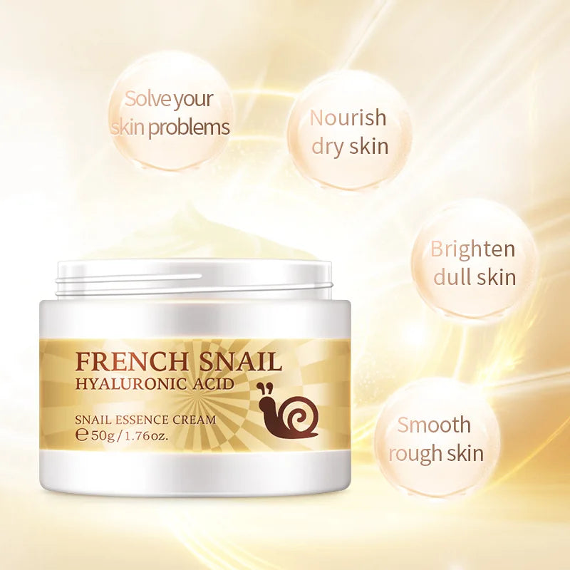 LAIKOU Snail Face Cream Hyaluronic Acid Moisturizer Firming Facial Cream Collagen Nourishing Serum Skin Care 50ML