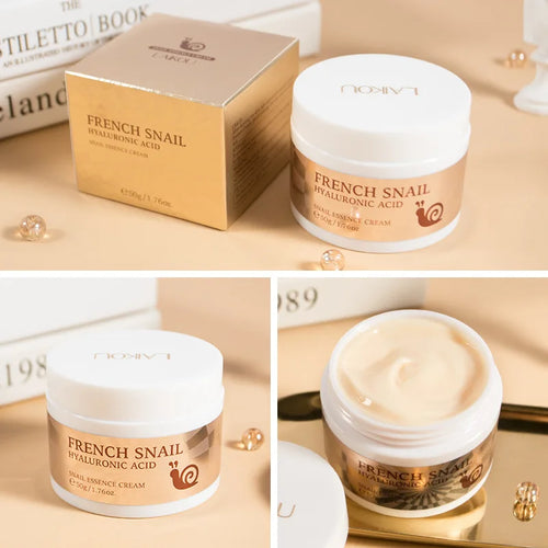LAIKOU Snail Face Cream Hyaluronic Acid Moisturizer Firming Facial Cream Collagen Nourishing Serum Skin Care 50ML